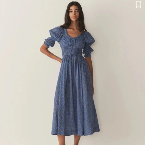 Doen Ischia dress in cassis check - Picture 1 of 5